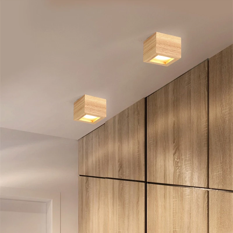 Потолочный светильник для коридора из твердой древесины потолочный балкона