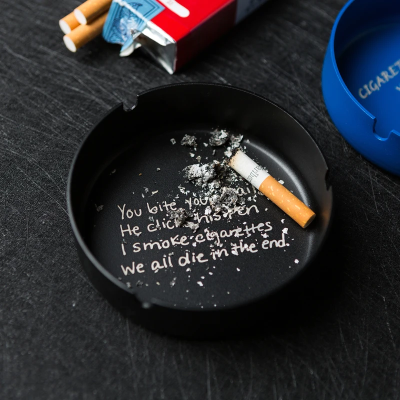 Держатель пепельницы для пепла прочный из нержавеющей стали черный матовый