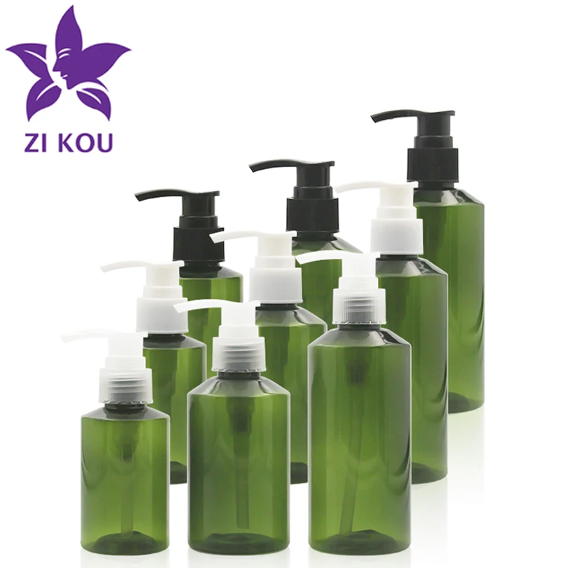 

1pcs 100/150/200ml Green Tilted Shoulder Bottle Lotion Shampoo Shower Gel Body Wash Bottles Empty Cosmetic Container