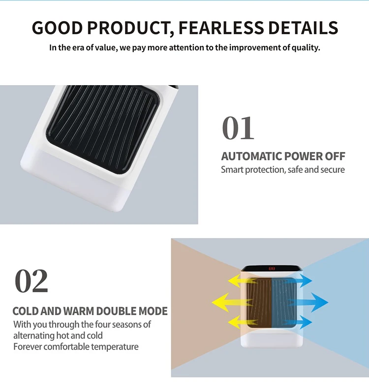 1000 Вт Электрический тепловентилятор Керамика нагреватели с 2-мя тепло и