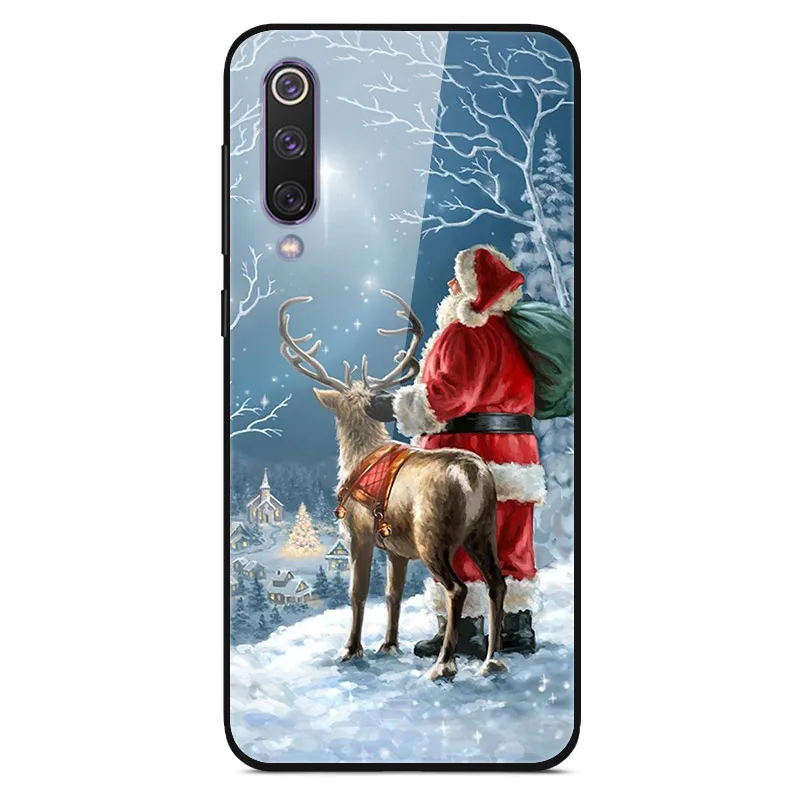 Christmas 5 Для samsung J4 Plus чехол закаленное стекло твердая задняя крышка для samsung Galaxy J4 Plus чехол J 4 Plus A20E A2 Core Note 10 Plus - Цвет: Christmas 5