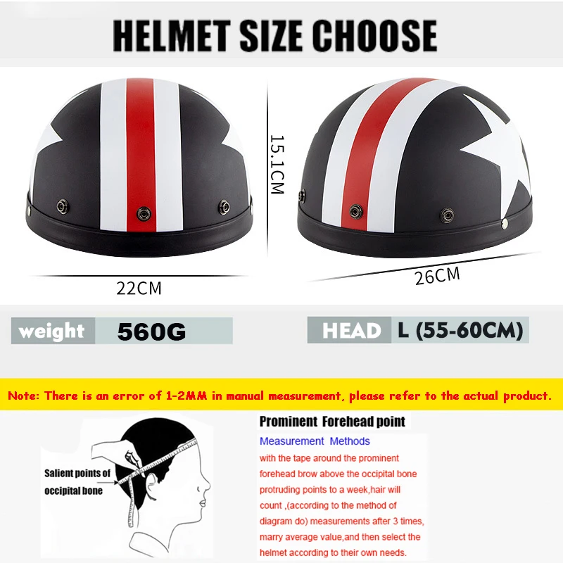 

Retro Motorcycle Half Helmet Riding Vintage Cruiser Touring Half Helmets Moto Bicycle Scooter Skating Baseball Cap with Goggles