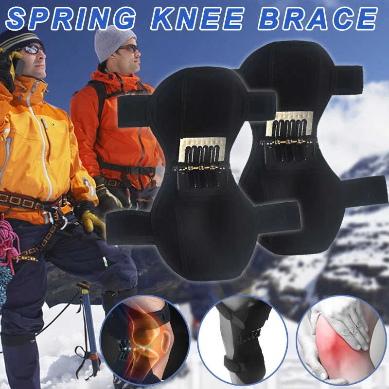 2019 Hot High Quality 1Pair Patella Booster Spring Knee Brace Support for Mountaineering Squat Hiking Sports A7 | Красота и здоровье