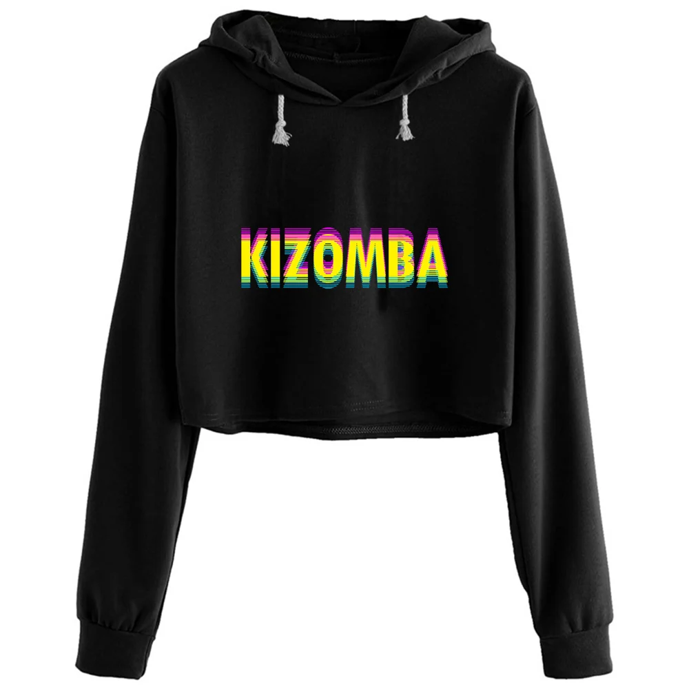 

Kizomba цветные укороченные толстовки для женщин Y2k Kawaii Goth Grunge пуловер для девочек