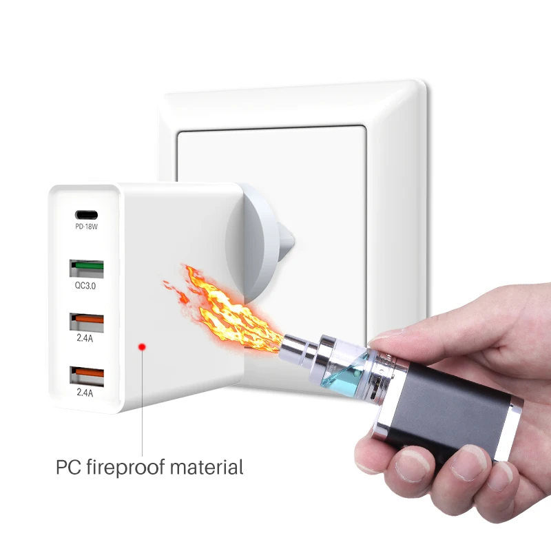 Сетевое зарядное устройство с 4USB портами 36 Вт 18 Вт|Зарядные устройства для