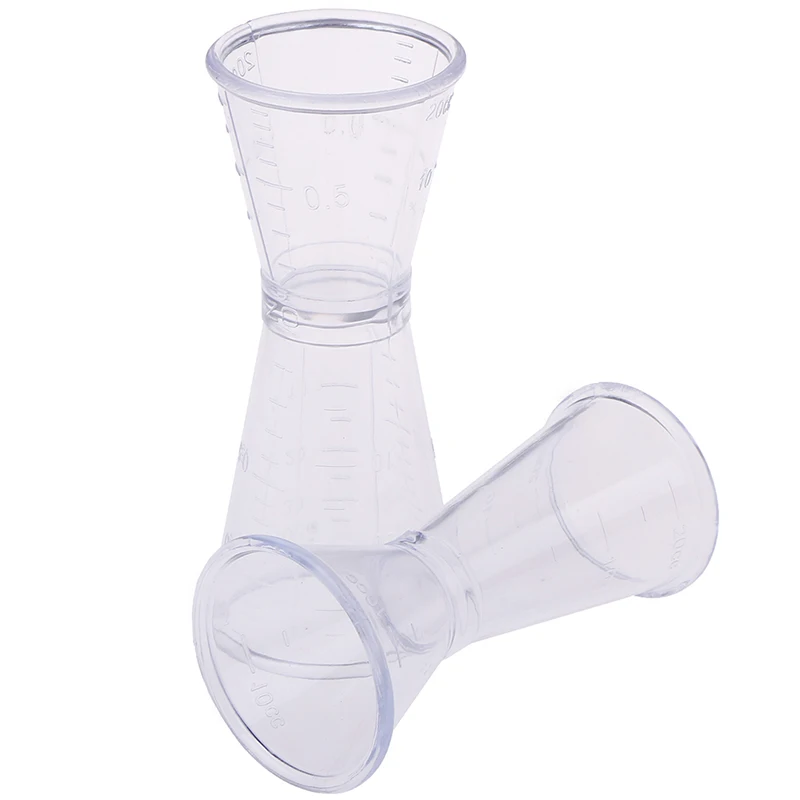 20/40 мл Прозрачный смолы бар вино шейкер для коктейлей двойной выстрел короткие