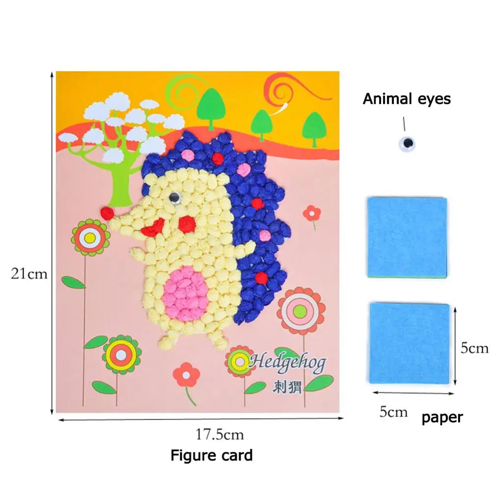 

DIY Handmade Paper Rubbing Painting Skillful Design and Exquisite Appearance Animals Paper Stickers Children Kids Toys