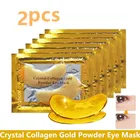 Золотая маска для глаз с кристаллами Коллагена против старения темных кругов и акне красивые патчи для ухода за кожей вокруг глаз корейская косметика