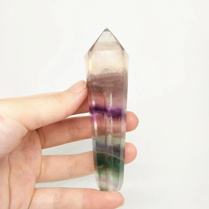 Оптовая продажа натуральный фиолетовый зеленый флюоритовая Хрустальная