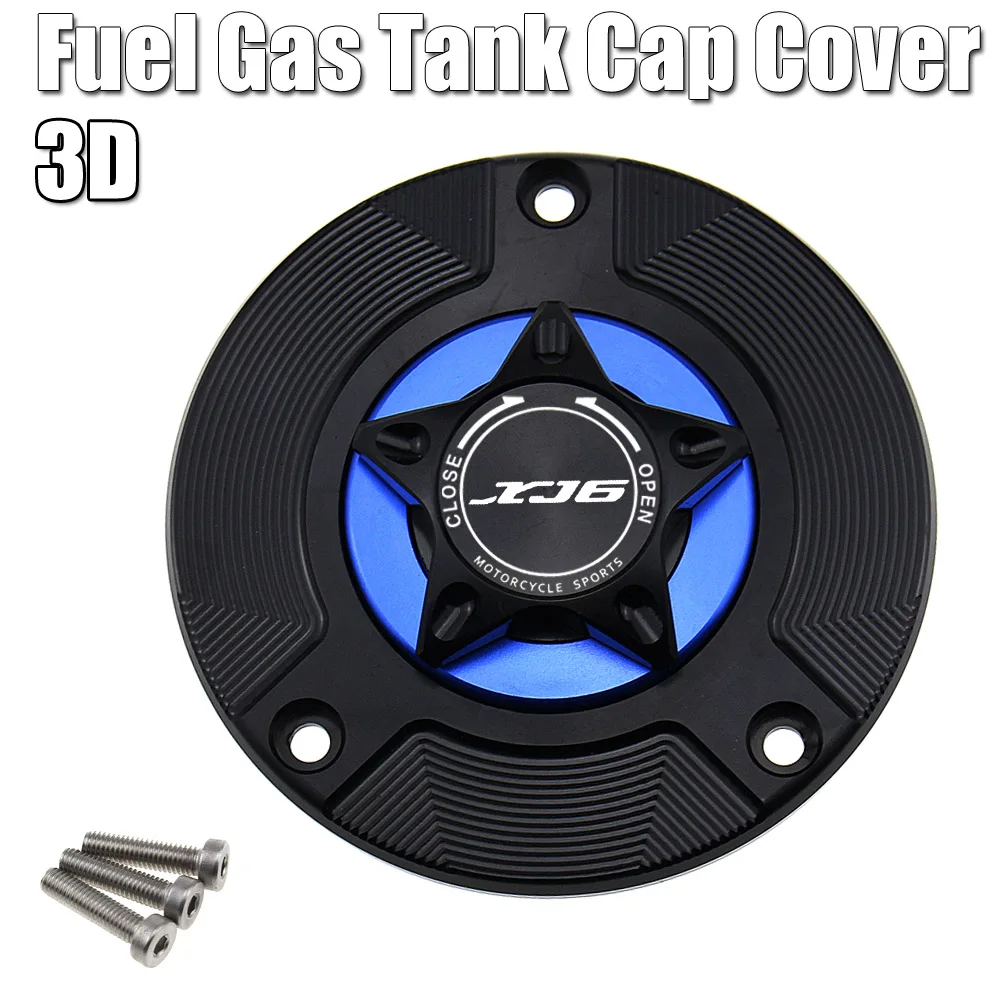 

CNC Aluminum Keyless Motorcycle Accessories Fuel Gas Tank Cap Cover for YAMAHA XJ6 DIVERSION FZ-6R 2009-2015, FZ6 N/S 2004-2009