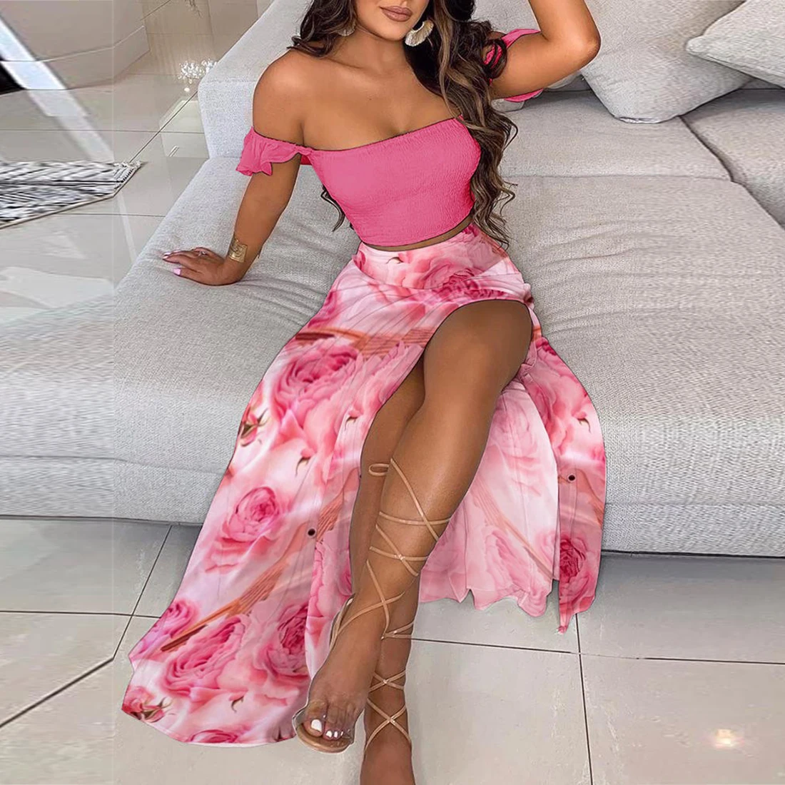 

Summer dress Womens Holiday Fashion O Neck 3D Printing Dress Ladies Strapless Party Dress плае Vestidos De Mujer Casual 2021