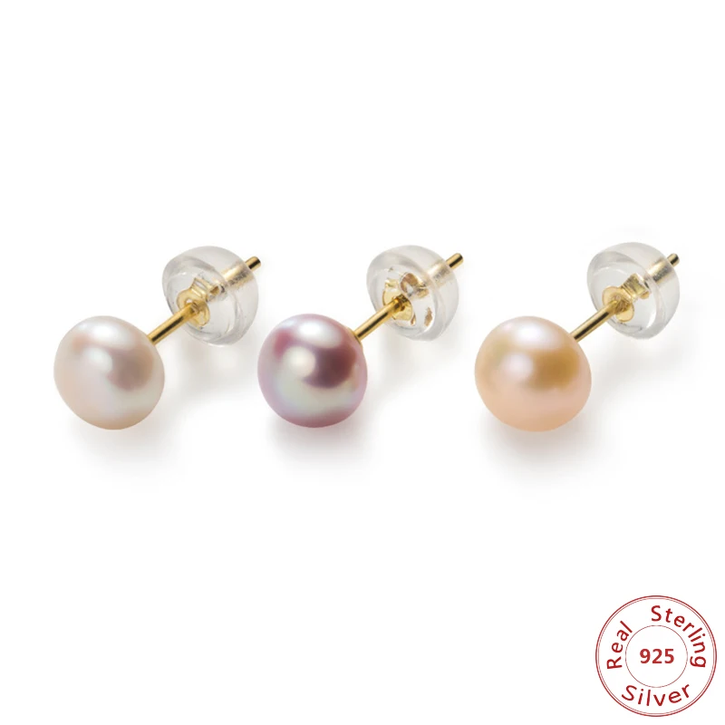 Женские серьги гвоздики с жемчугом из серебра 925 пробы вечерние ювелирные