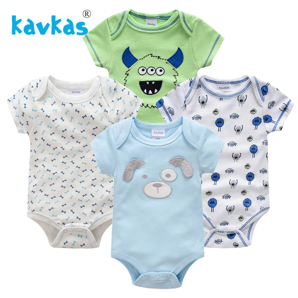 Kavkas/Детский свитшот боди одежда для сна 4 шт./компл. с короткими рукавами
