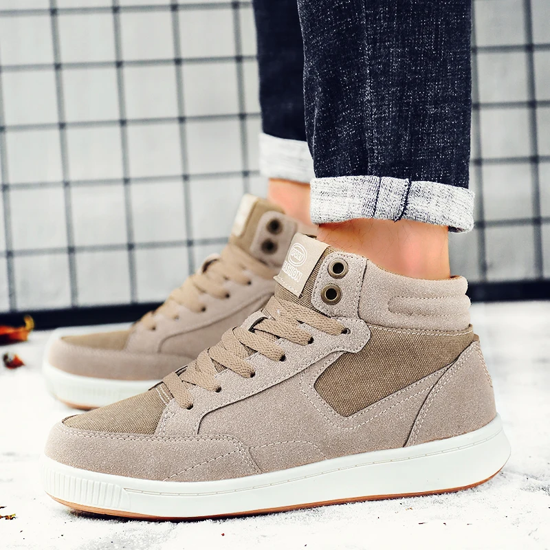 

Men's Ankle Boots Warm Winter Waterproof Men Boots Cow Suede Canvas Men's Fur Snow Boots Sneakers Boots Plus Size 38-49
