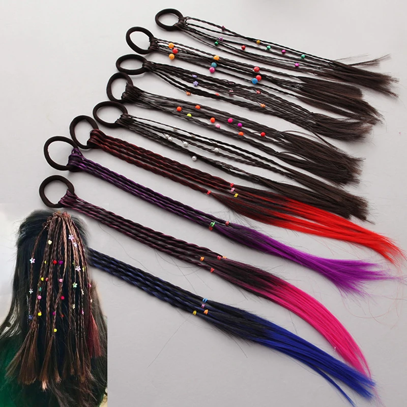 Детский парик эластичные резинки для волос бусины Шариковая головка кольцо