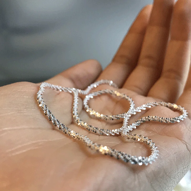 

Luokey Trendy Choker Collar Necklace For Women Simple Luxury Girls Wedding Anniversary Engagement Chain Necklaces Female Jewelry