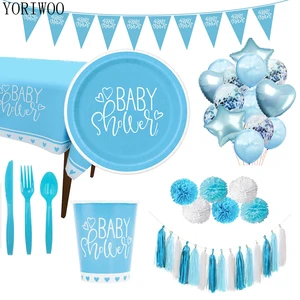 Одноразовая посуда YORIWOO Babyshower для вечеринки, для мальчиков и девочек