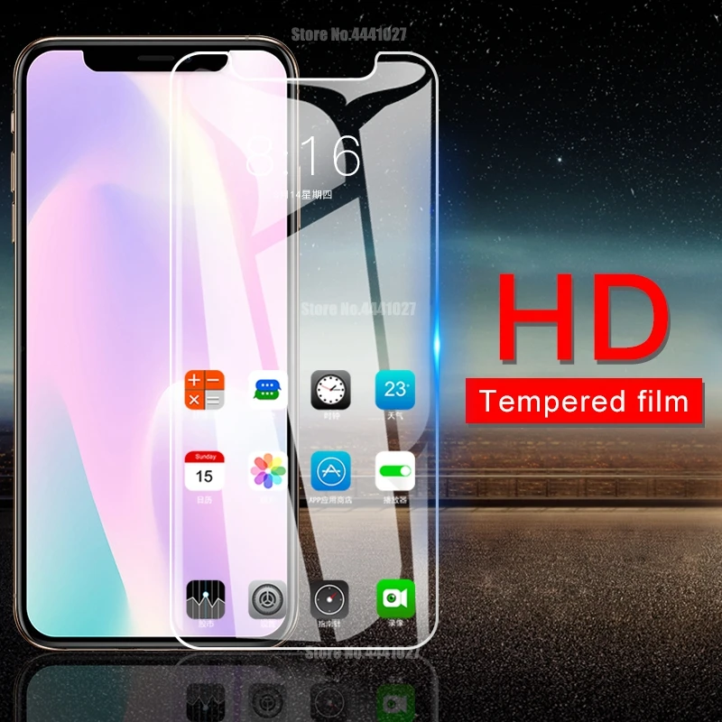 9H закаленное стекло для iPhone 11 Pro MAX XR XS X 8 7 6 6S Plus Защитная пленка экрана HD |