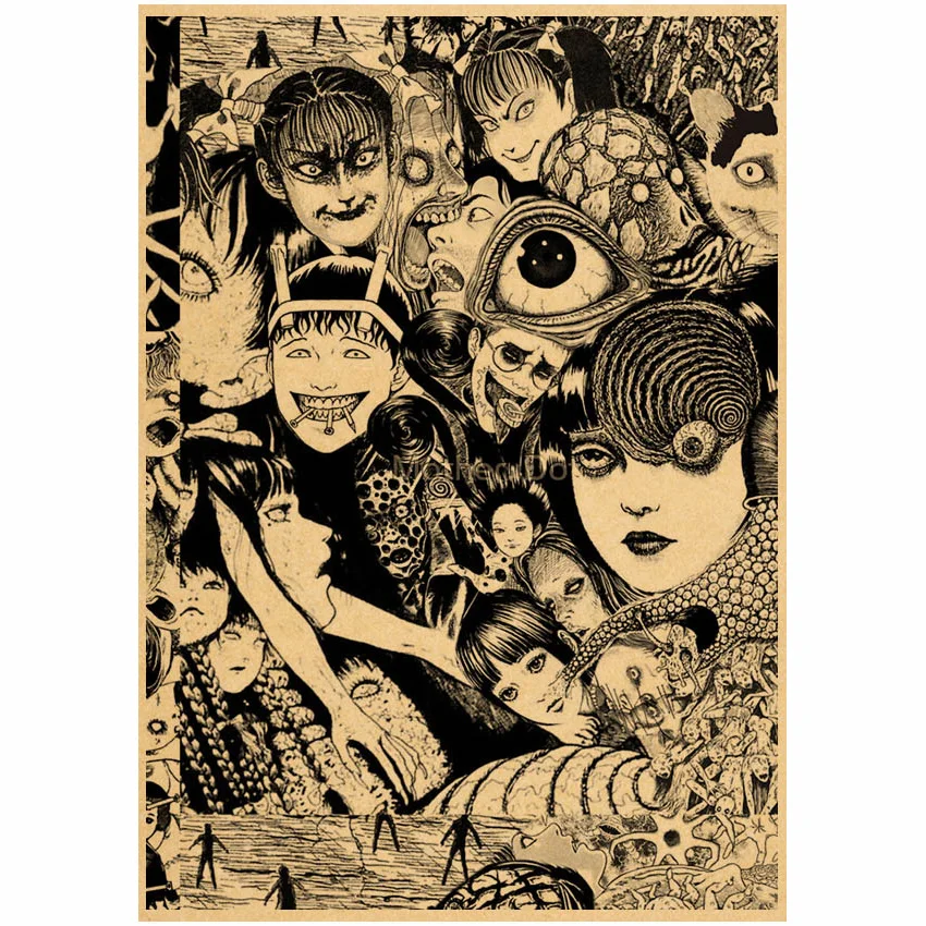 Настенные плакаты Junji Ito настенные бумажные аниме декор для спальни дома