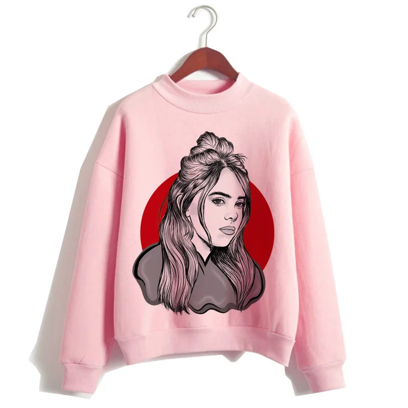 Billie Eilish, худи, женская одежда, толстовка, Корейская, 90 s, с капюшоном, Harajuku, с принтом, толстовки, уличная, топ, повседневная, ulzzang, капюшон - Цвет: 7416