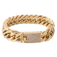 hiphop rock bracelet for men cuban link chain sliver gold bracelets for women wedding couple jewelry punk chain gifts wholesale