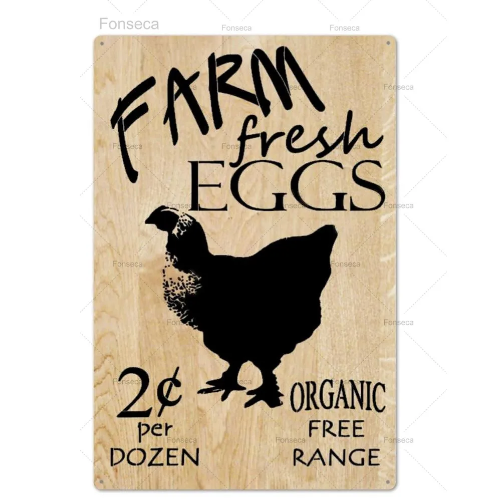 Жестяная вывеска для курицы винтажная металлическая винтажный дом Настенный