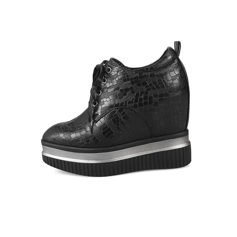 Женские туфли на высоком каблуке Meotina осенние черные туфли-лодочки платформе со