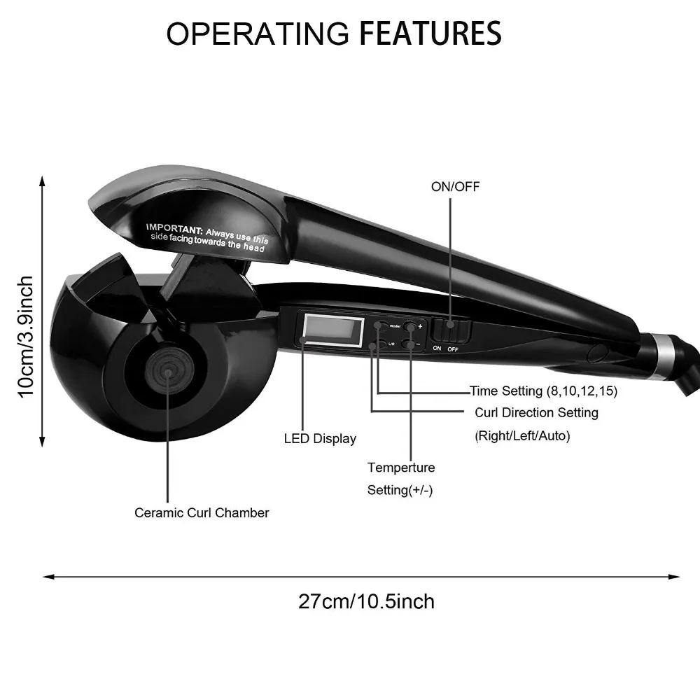

Hair Curling Iron Curlers Automatic Hair Curler LCD Magic Anti-scalding Curlers Wave Hair Styling Tool Ceramic Heating For Woman