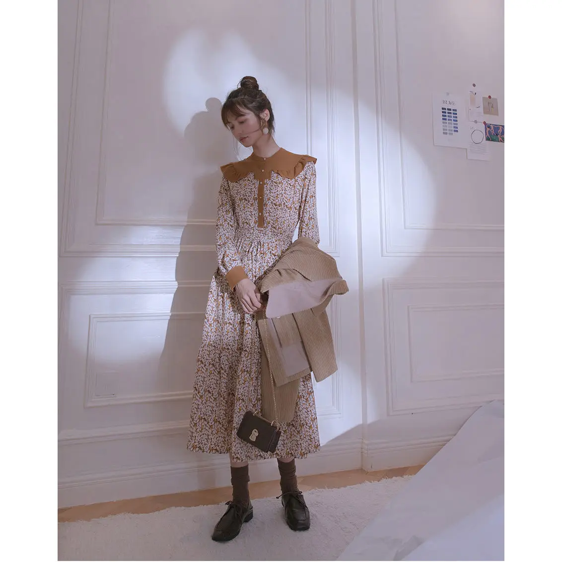 

Independent Design Amber Quest New French Gentle Abstract Print Dress for Fall/winter 2020 Plus Size Dress for Fall/winter Dress