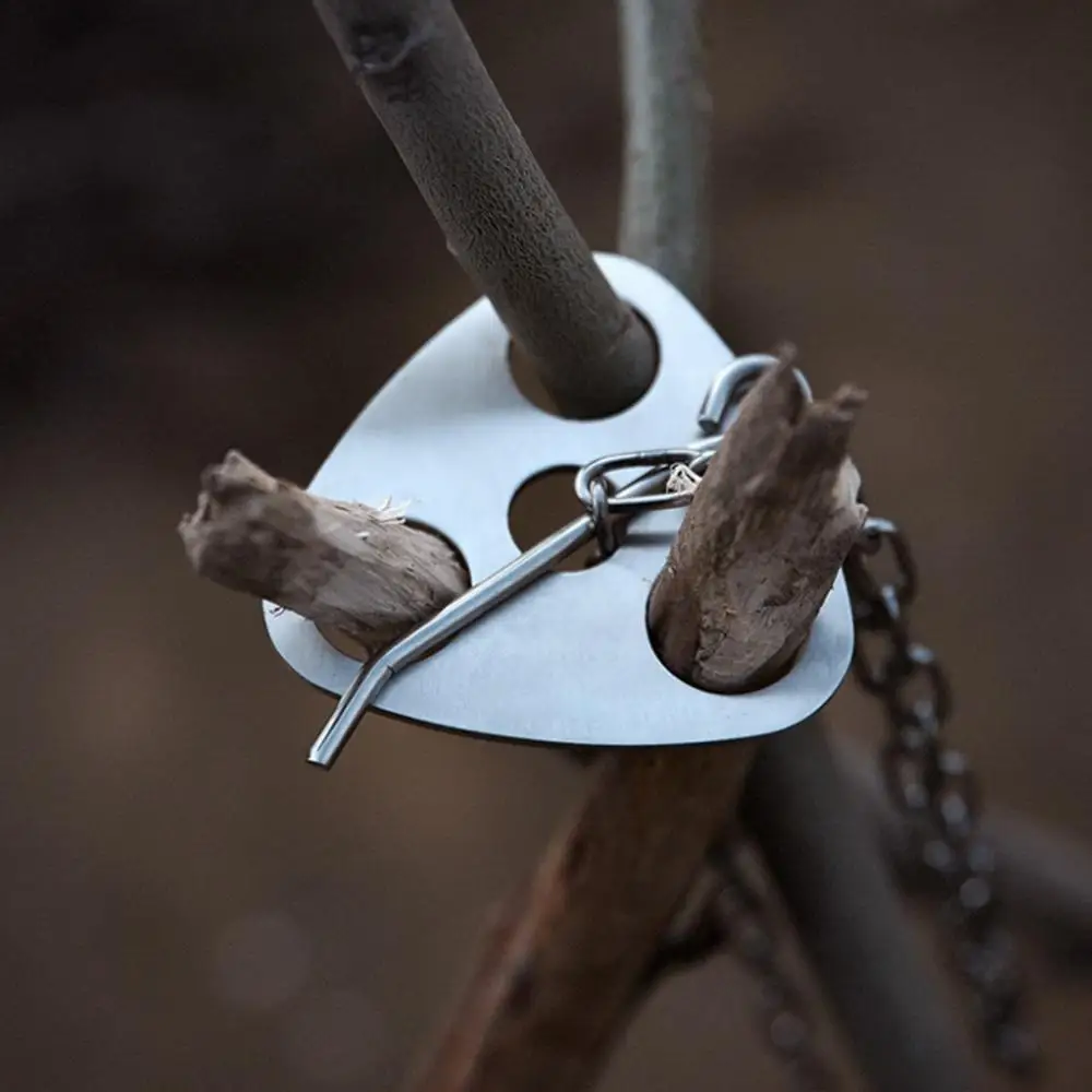 

Уличный удобный кольцевой крючок для барбекю, кемпинга, Вешалка из нержавеющей стали, штатив, подвесная стойка для кастрюль, подвесная каст...