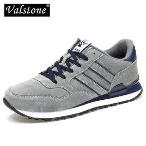 Кроссовки Valstone мужские из натуральной кожи, водонепроницаемые Мокасины, удобная прогулочная обувь на резиновой нескользящей подошве, серые, весна 2020