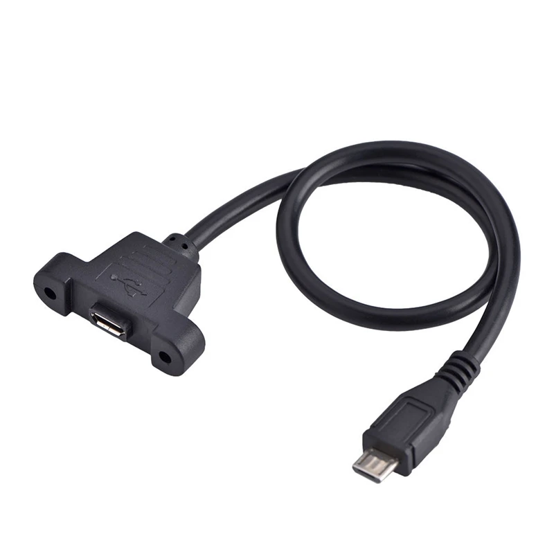 Удлинительный кабель с Micro USB 5Pin штекер гнездо винтовым отверстием для крепления