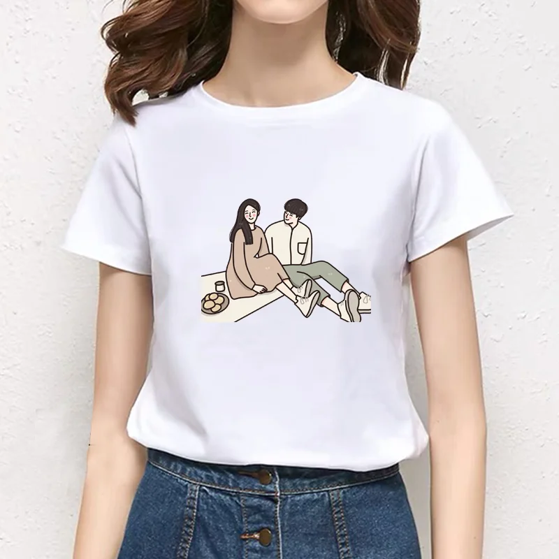 Новинка 2021 женская футболка с круглым вырезом коротким рукавом модель 90-х годов