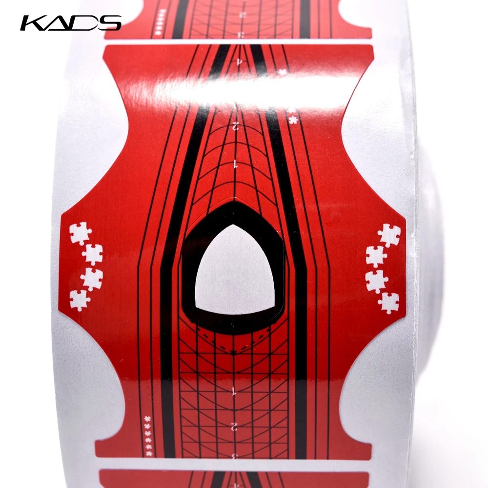 HOTSALE 500 шт./Roll nail art формы КРАСНЫЙ Ногтей Форма Art Совет Расширение для Акриловые УФ