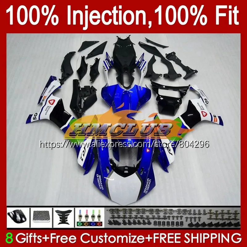 

Инъекция Movistar Blue OEM для YAMAHA YZF R1 1000 YZF-R1 YZF R 1 94No.2 YZF1000 YZFR1 15 16 17 YZF-1000 2015 2016 2017 обтекатель