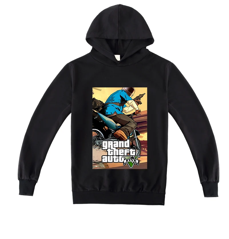 Grand Theft Auto Game GTA 5/Детские осенние толстовки с капюшоном толстовка длинными