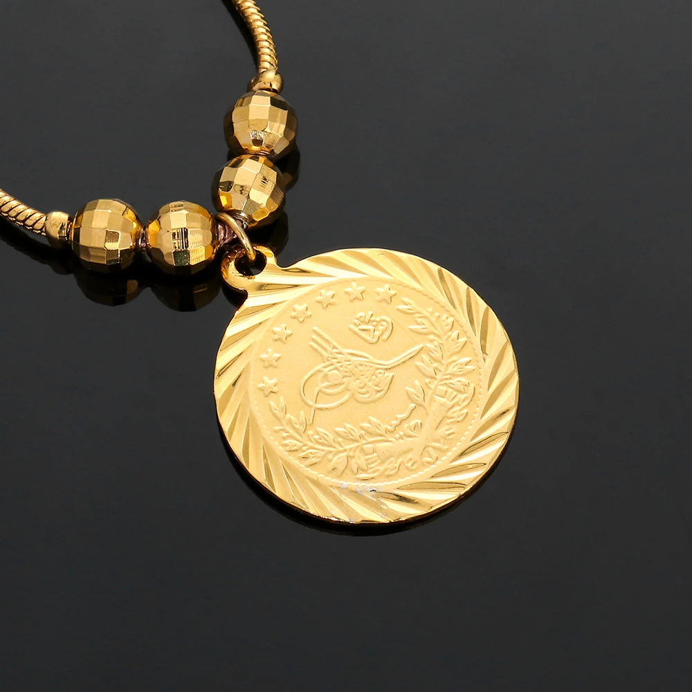 Мусульманские старинные монеты ожерелья золотого цвета арабские деньги знаки