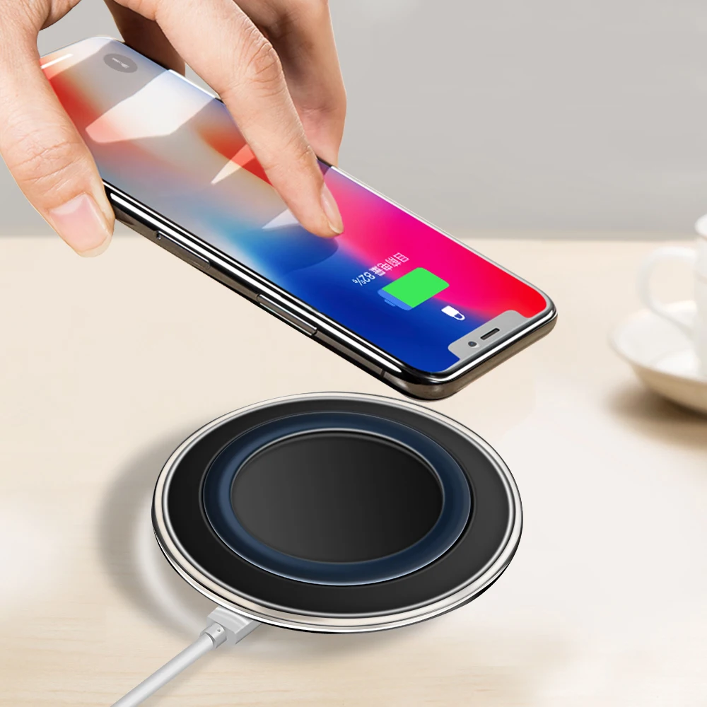 

QI Wireless Charger For IPhone X Xs MAX Induction Charger Fast Charging For Samsung S9 S10 Xiaomi mi9 Charging Pad Dock Station