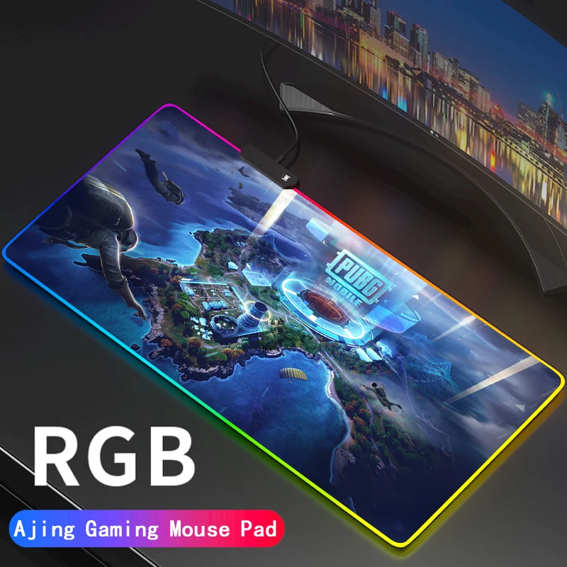 

PLAYERUNKNOWN'S BATTLEGROUNDS Gaming Computer Mousepad RGB Large Gamer XXL Mouse Carpet Big Pad PUBG Desk Play Mat with Backlit