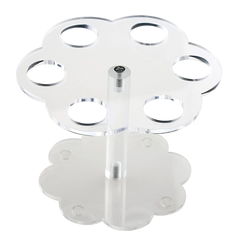 

1pcs 6 Holes Acrylic Ice Cream Cone Stand Holder Transparent Promotion