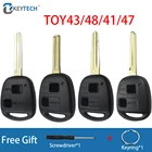 Okeytech 2-кнопочный чехол для ключа для Toyota Yaris Prado Tarago Camry Corolla чехол для ключа дистанционного управления TOY41TOY43TOY47TOY48 Blade
