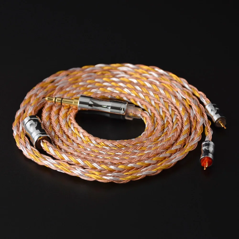 NICEHCK C16-2 16 Core Медь серебро смешанные кабель 3,5/2,5/4,4 мм разъем MMCX/2Pin/QDC/NX7 булавки для ZSX C12 TFZ V90 NICEHCK NX7 Pro/F3