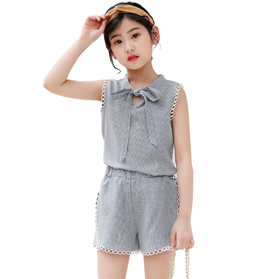 Комплект одежды для девочек 2019 летний костюм одежда без рукавов праздничная