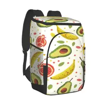 Picnic Cooler Backpack Tropical Fruit Waterproof Thermo Bag Refrigerator Fresh Keeping Thermal Insulated Bag