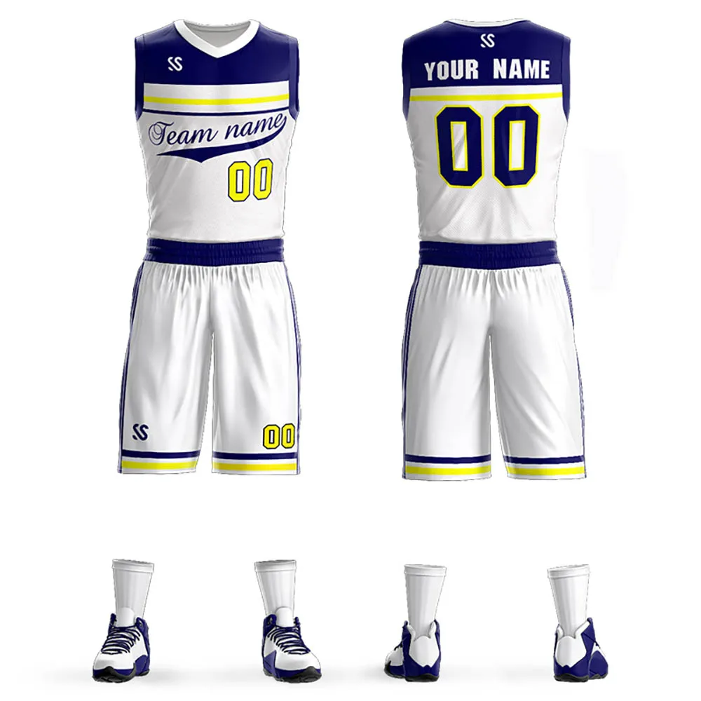 

Wholesale Mens Youth Custom Basketball Uniform Kits Sports Clothing Sublimation Blank Any Color Team Basketball Jersey Sets