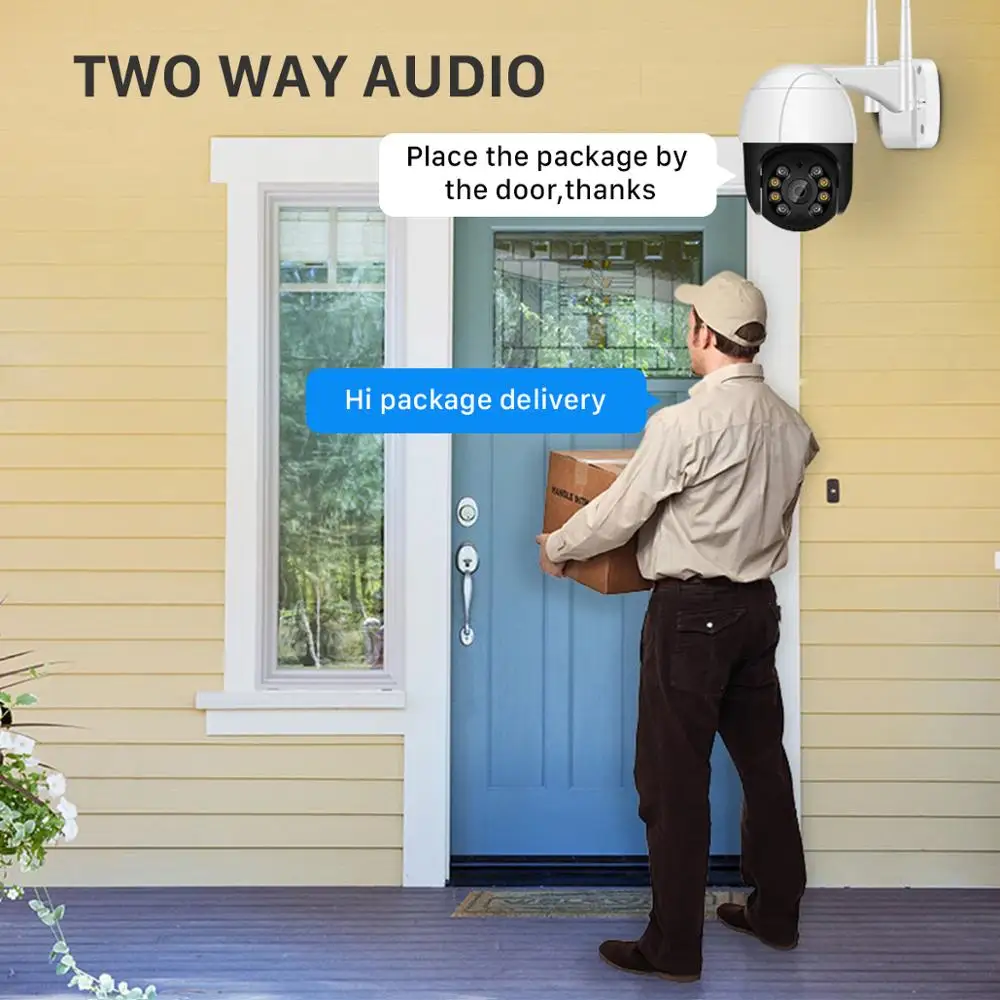 

New 2MP HD PTZ Auto Tracking WiFi Camera AI Humanoid Detection Outdoor IP Two-Way Audio IR Night Vision CCTV Surveillance