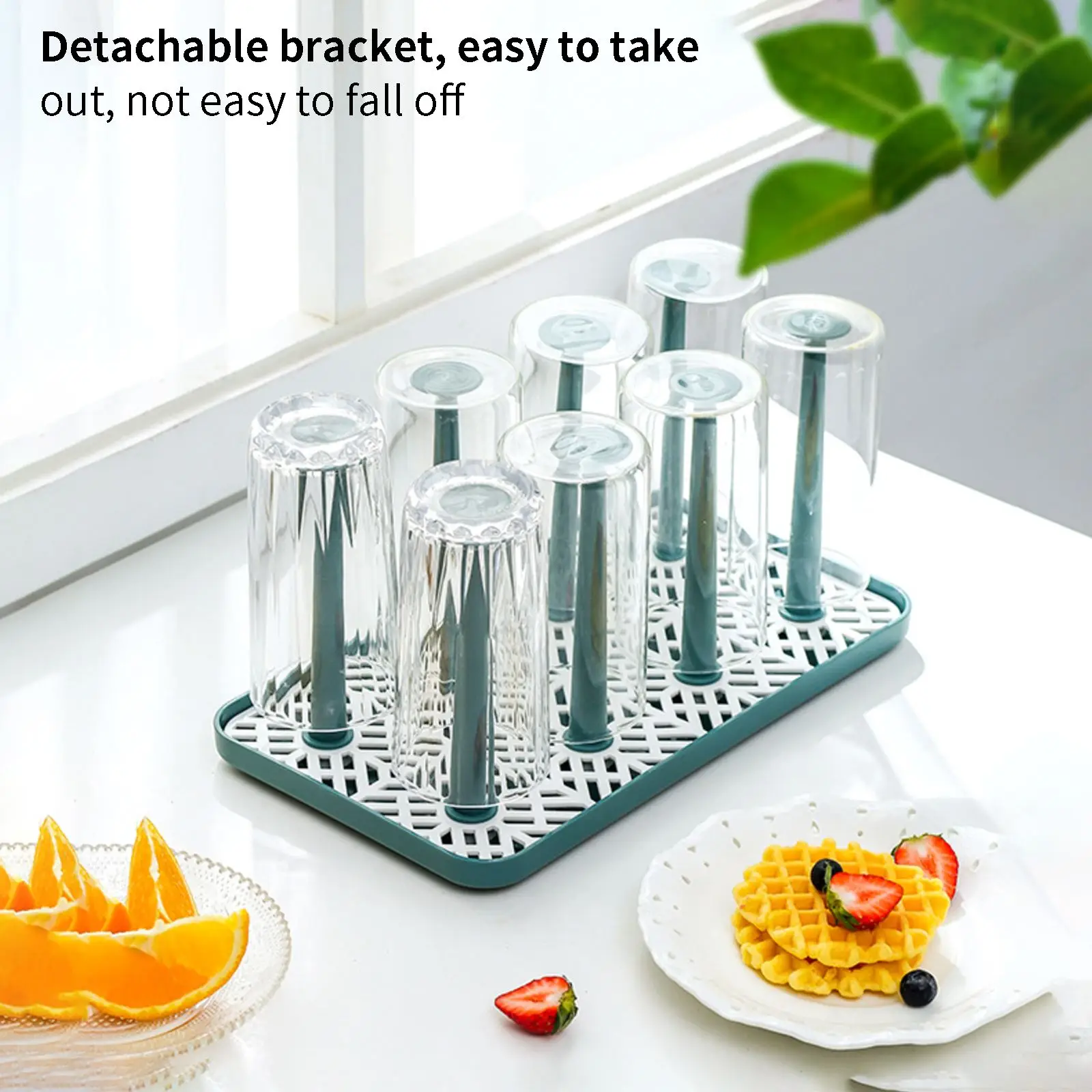 

Durable Glass Cup Drying Holder Water Mug Drainer Stand Cup Drying Rack Draining Organizer Storage Rack For Home Kitchen