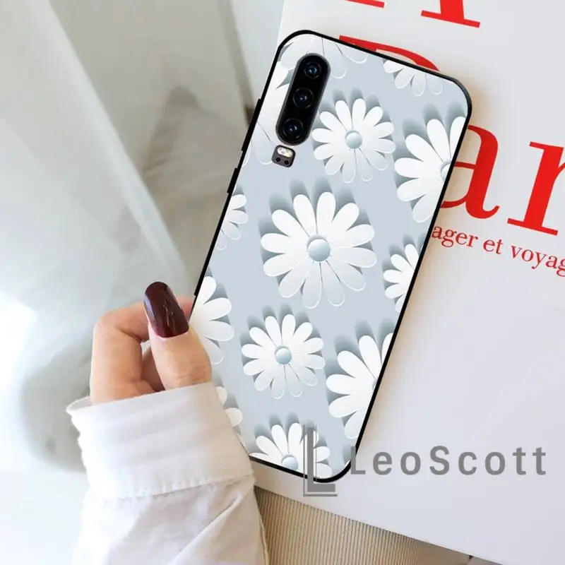 

flower Phone Case For Huawei P 9 8 10 40 Mate 30 Honor 8 8A 20 20s 9x nova 6se 5t Y9s PSMART lite pro 2017