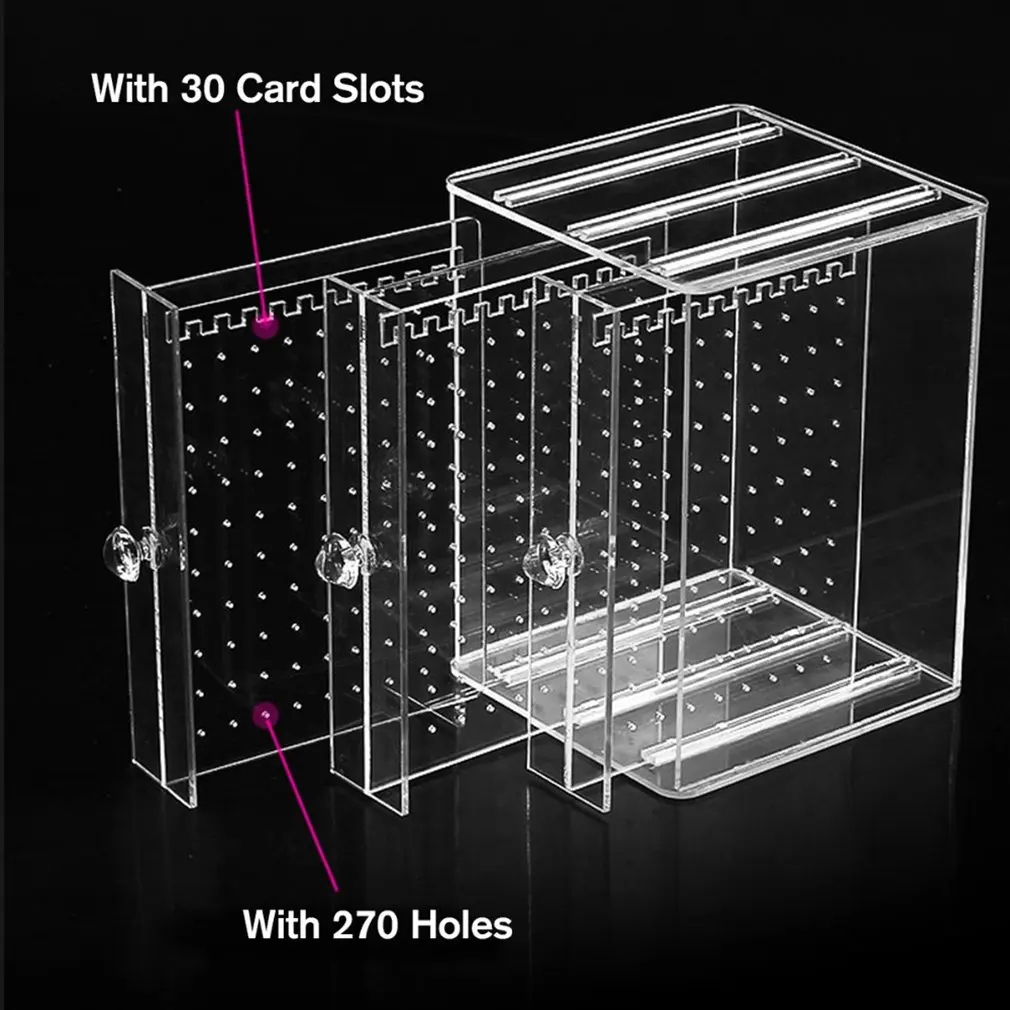 Новинка пылезащитная акриловая подставка для серег полка хранения ювелирных