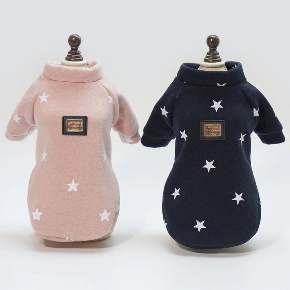 Classic Winter Warm Dog Clothes for Small Medium Dogs Thicken Puppy Pet Cat Coat Jacket Star Print Chihuahua Yorkshire Clothing | Дом и сад